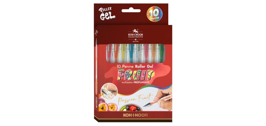 Koh-I-Noor NAGP10F gel pen Capped gel pen Blue, Green, Orange, Pink, Red, Violet, White, Yellow 10 pc(s)