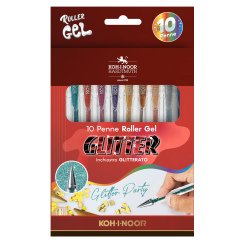 Koh-I-Noor NAGP10S gel pen Capped gel pen Blue, Green, Grey, Orange, Pink, Red 10 pc(s)