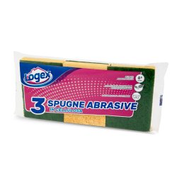 Spugna biuso - giallo/verde - Logex Professional - conf. 3 pezzi