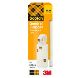 Nastro adesivo 508 - 1,9 cm x 33 m - trasparente - Scotch -  torre 8 rotoli