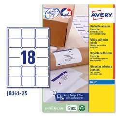 Avery J8161-25 addressing label White