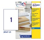 Avery J8567-25 printer label Transparent