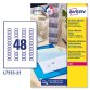 AVERY Etichette trasparenti lucide 22x12,7mm, 48 etichette per foglio, adesivo permanente, laser, 25 fogli