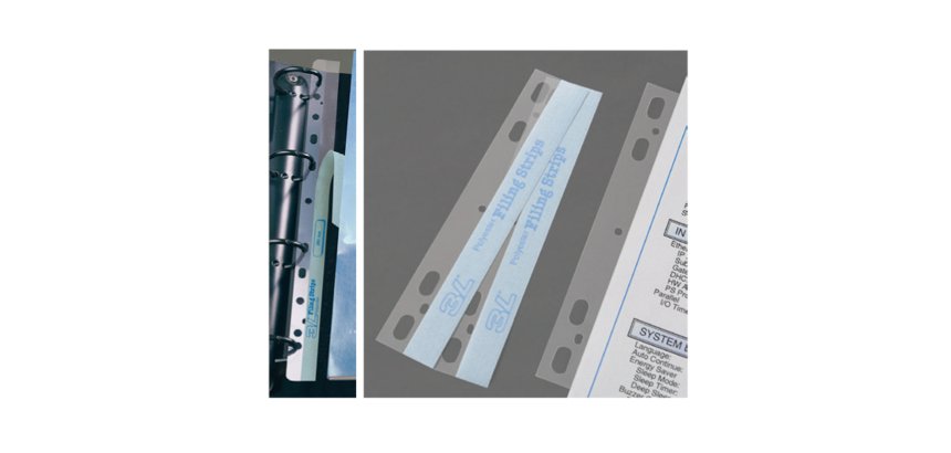 Bandelle adesive Filing Strips - 29,5 cm - bianco - Djois - conf. 25 pezzi