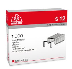 Punti S12 - 23/12 - acciaio - metallo - Romeo Maestri - conf. 1000 pezzi