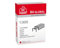 Punti eurostaples 64 Global - 6/4 - Romeo Maestri - scatola da 1000 punti