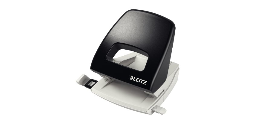 Perforatore Metal Rim 5005 - passo 8 cm - max 25 fogli - 2 fori - nero - Leitz