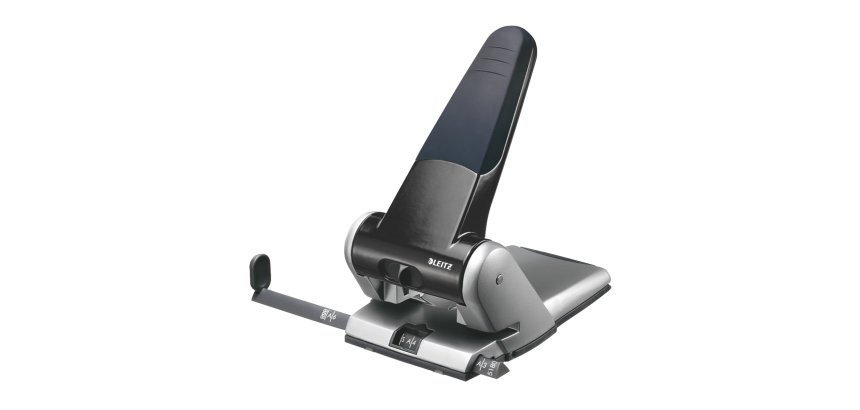 Perforatore 5180 - passo 8 cm - max 65 fogli - 2 fori - nero - Leitz