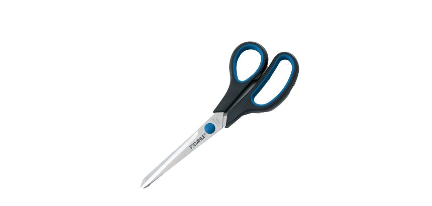 Forbici Comfort Grip - 20 cm - lama in acciaio inox - impugnatura asimmetrica - blu/grigio - Dahle