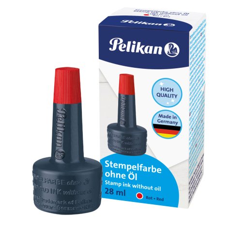 Inchiostro 4k per cuscinetti - senza olio - 28 ml - rosso - Pelikan