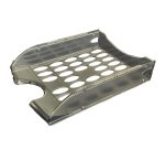 Vaschetta portacorrispondenza forata E040 - 26 x 34,5 x 6,5 cm - fumé trasparente - Fellowes