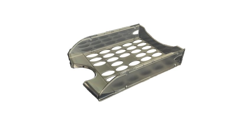 Vaschetta portacorrispondenza forata E040 - 26 x 34,5 x 6,5 cm - fumé trasparente - Fellowes