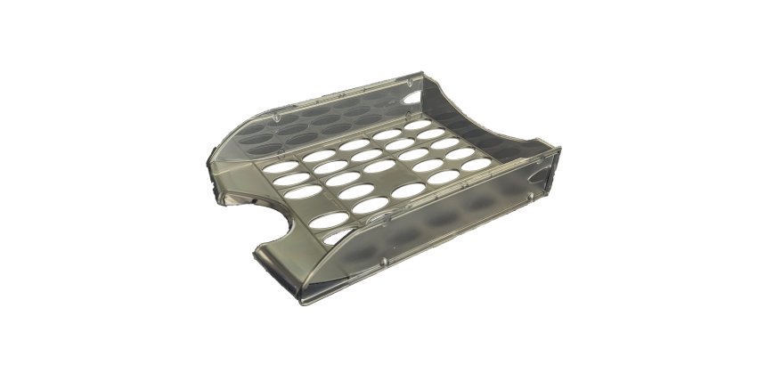 Vaschetta portacorrispondenza forata E040 - 26 x 34,5 x 6,5 cm - fumé trasparente - Fellowes