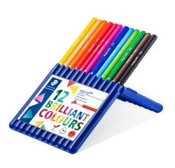 Matite colorate Ergosoft - triangolari - colori assortiti - Staedtler - astuccio 12 pezzi