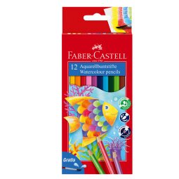 En_lapices de colores faber castell acuarelables caja de 12 unidades colores surtidos