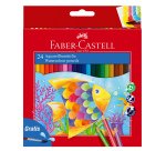 Acquerellabili Red pastelli colorati - mina Ø 3,30mm - colori assortiti - Faber-Castell - Astuccio 24 pastelli colorati