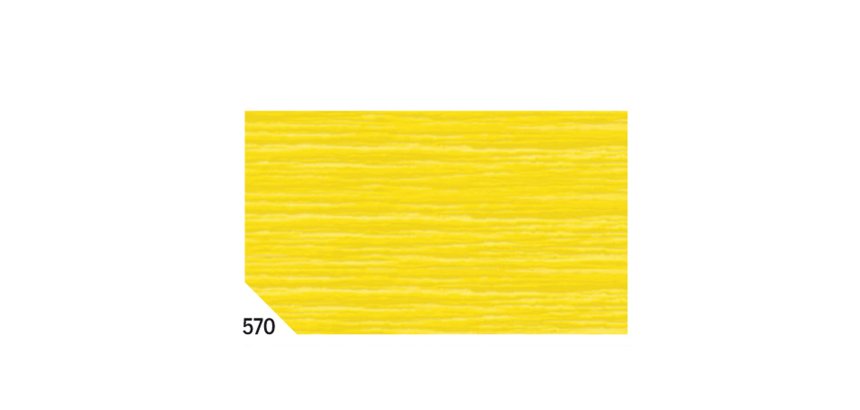 Carta crespa - 50 x 250 cm - 48 gr - giallo 570 - Rex Sadoch - conf. 10 rotoli