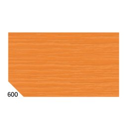 Carta crespa - 50 x 250 cm - 48 gr/m² - arancione 600 - Rex Sadoch - conf.10 rotoli