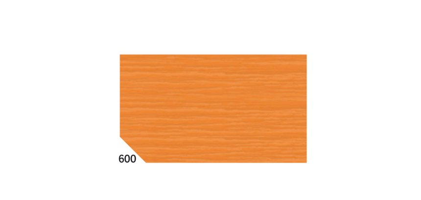 Carta crespa - 50 x 250 cm - 48 gr - arancione 600 - Rex Sadoch - conf.10 rotoli