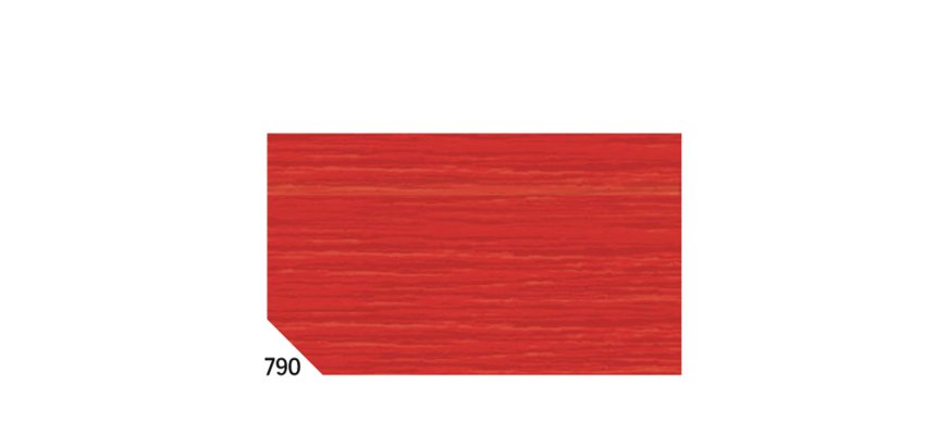Carta crespa - 50 x 250 cm - 48 gr - rosso ciliegia 790 - Rex Sadoch - conf.10 rotoli