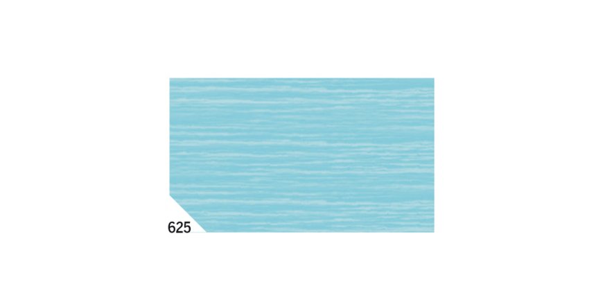 Carta crespa - 50 x 250 cm - 48 gr - azzurro 625 - Rex Sadoch - conf.10 rotoli