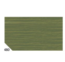 Carta crespa - 50 x 250 cm - 48 gr/m² - verde oliva 480 - Rex Sadoch - conf.10 rotoli