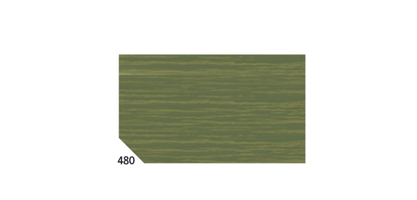 Carta crespa - 50 x 250 cm - 48 gr - verde oliva 480 - Rex Sadoch - conf.10 rotoli