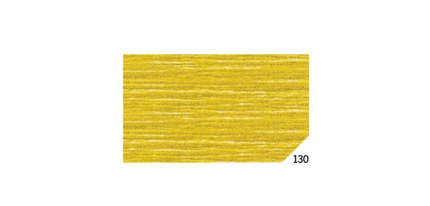 Carta crespa - 50 x 150 cm - 80 gr - oro metal 130 - Rex Sadoch - conf.10 rotoli