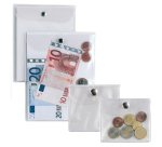 Busta con bottone Press 2E - PVC - 9,5 x 12 cm - trasparente - Sei Rota