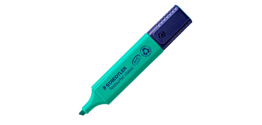 Evidenziatore Textsurfer Classic - punta a scalpello - tratto 1,0mm-5,0mm - turchese - Staedtler