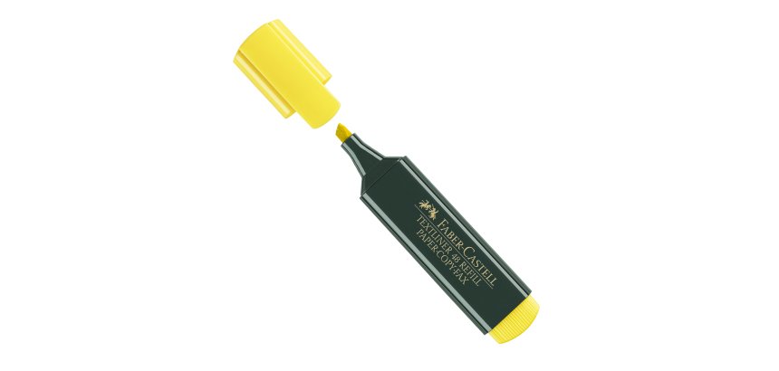Evidenziatore Textliner 48 -  punta di 3 differenti larghezze: 5,0-3,0-1,0mm  - giallo - Faber-Castell