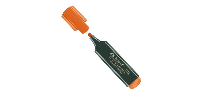 Evidenziatore Textliner 48 -  punta di 3 differenti larghezze: 5,0-3,0-1,0mm - arancio - Faber-Castell