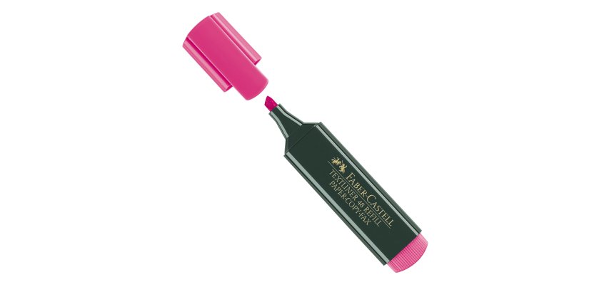 Evidenziatore Textliner 48 -  punta di 3 differenti larghezze: 5,0-3,0-1,0mm - fucsia - Faber-Castell