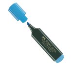 Evidenziatore Textliner 48 -  punta di 3 differenti larghezze: 5,0- 3,0-1,0mm - azzurro - Faber-Castell