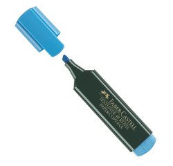 Evidenziatore Textliner 48 -  punta di 3 differenti larghezze: 5,0- 3,0-1,0mm - azzurro - Faber-Castell