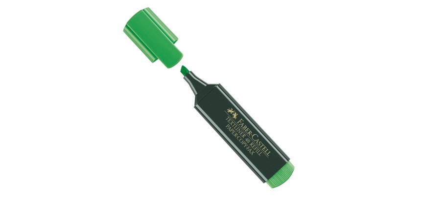 Evidenziatore Textliner 48 -  punta di 3 differenti larghezze: 5,0-3,0mm-1,0mm  - verde - Faber-Castell