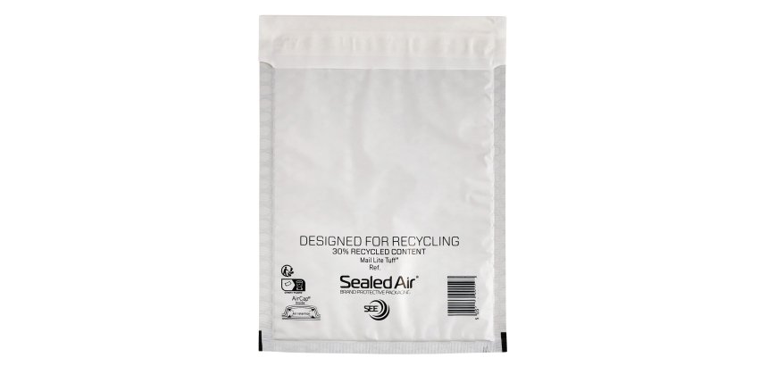 Busta imbottita Mail Lite Tuff Cushioned - impermeabile - D (18 x 26 cm) - bianco - Sealed Air - conf. 10 pezzi