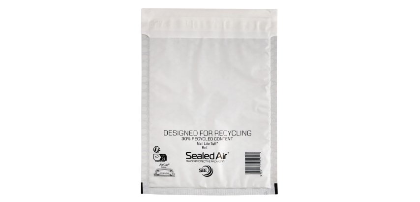 Busta imbottita Mail Lite Tuff Cushioned - impermeabile - K (35 x 47 cm) - bianco - Sealed Air - conf. 10 pezzi