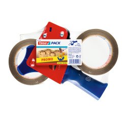 Tendinastro Dispenser 57455 - per nastri fino a 5 cm - 2 rotoli di nastro color avana 5 cm x 66 m inclusi - Tesa