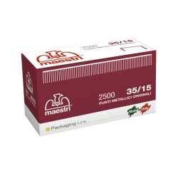 Punti 35/15 - per Romabox - H 15 mm - rame - Romeo Maestri - scatola 2500 pezzi