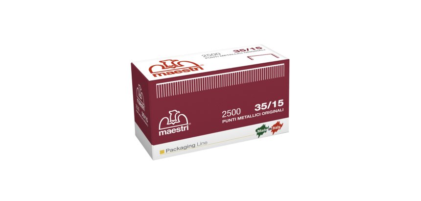 Punti 35/15 - per Romabox - H 15 mm - rame - Romeo Maestri - scatola 2500 pezzi