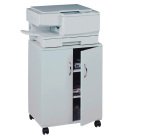 Mobiletto Multifunzione 74/53 - con ante alte e ruote - 4 ripiani - 52,8 x 40 x 73,7 cm - grigio - Durable