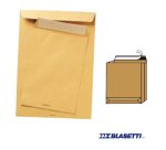 Busta a sacco Monodex - soffietti laterali - fondo quadro - strip adesivo - 30 x 40 x 4 cm - 120 gr - avana - Blasetti - conf. 250 pezzi