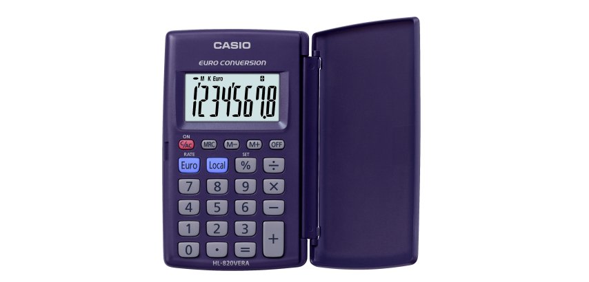 Calcolatrice tascabile HL-820VERA - 8 cifre - blu - Casio