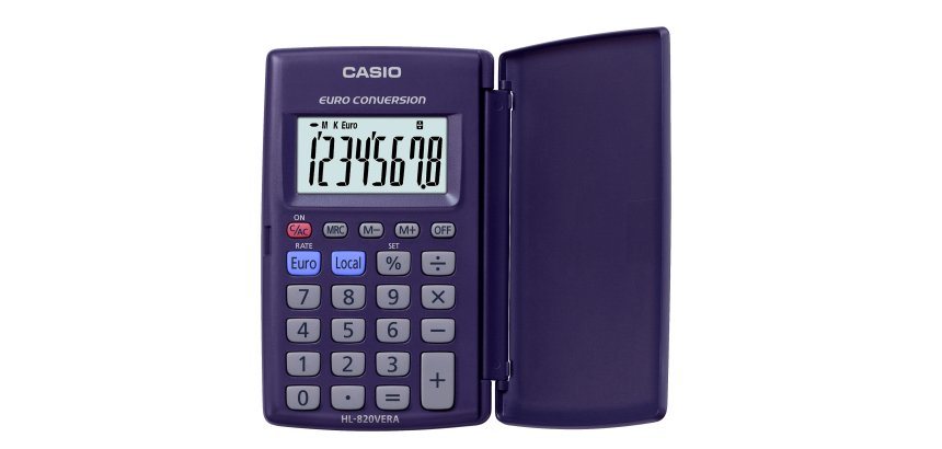 Calcolatrice tascabile HL-820VERA - 8 cifre - blu - Casio