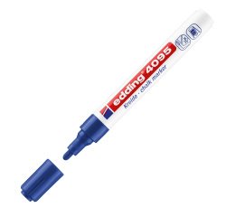 Marcatore a gesso liquido 4095 - punta tonda - da 2 a 3mm - blu - Edding