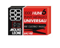 Punti universali - 6/4 - metallo - Molho Leone - conf. 1000 pezzi