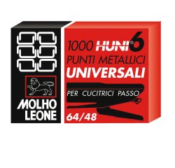Punti universali - 6/4 - metallo - Molho Leone - conf. 1000 pezzi