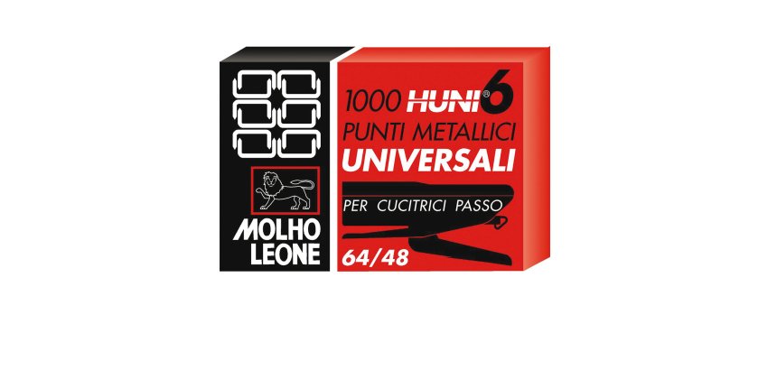Punti universali - 6/4 - metallo - Molho Leone - conf. 1000 pezzi