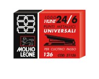 Punti 126 - 24/6 - metallo - Molho Leone - conf. 1000 pezzi